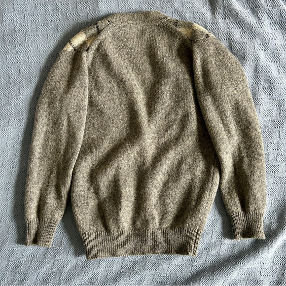 Shetland wool argyle cardigan vintage Sz small preppy librariancore academia - Picture 3 of 11